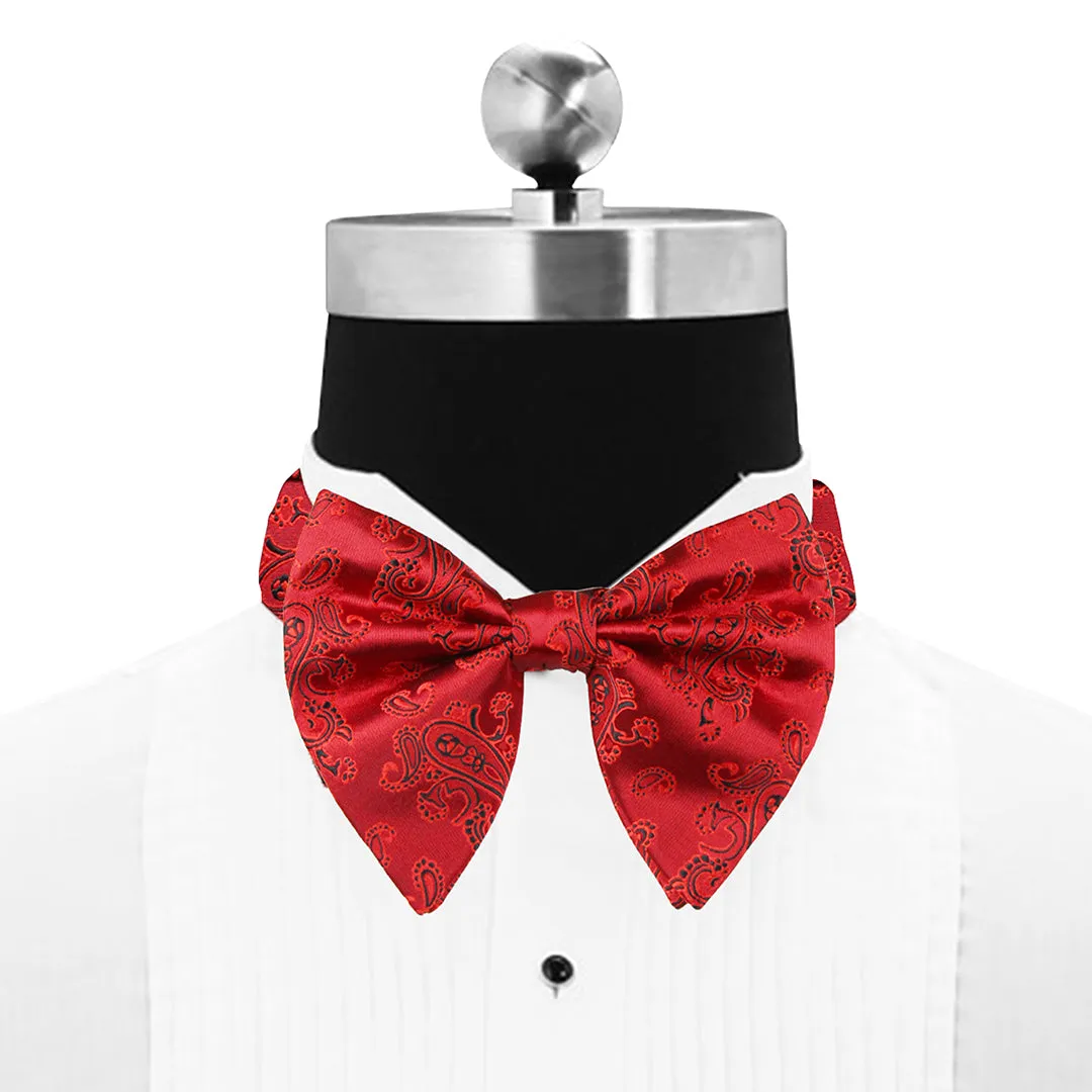 Peluche Fab Red Cummerbund, Bow Tie & Pocket Square Set