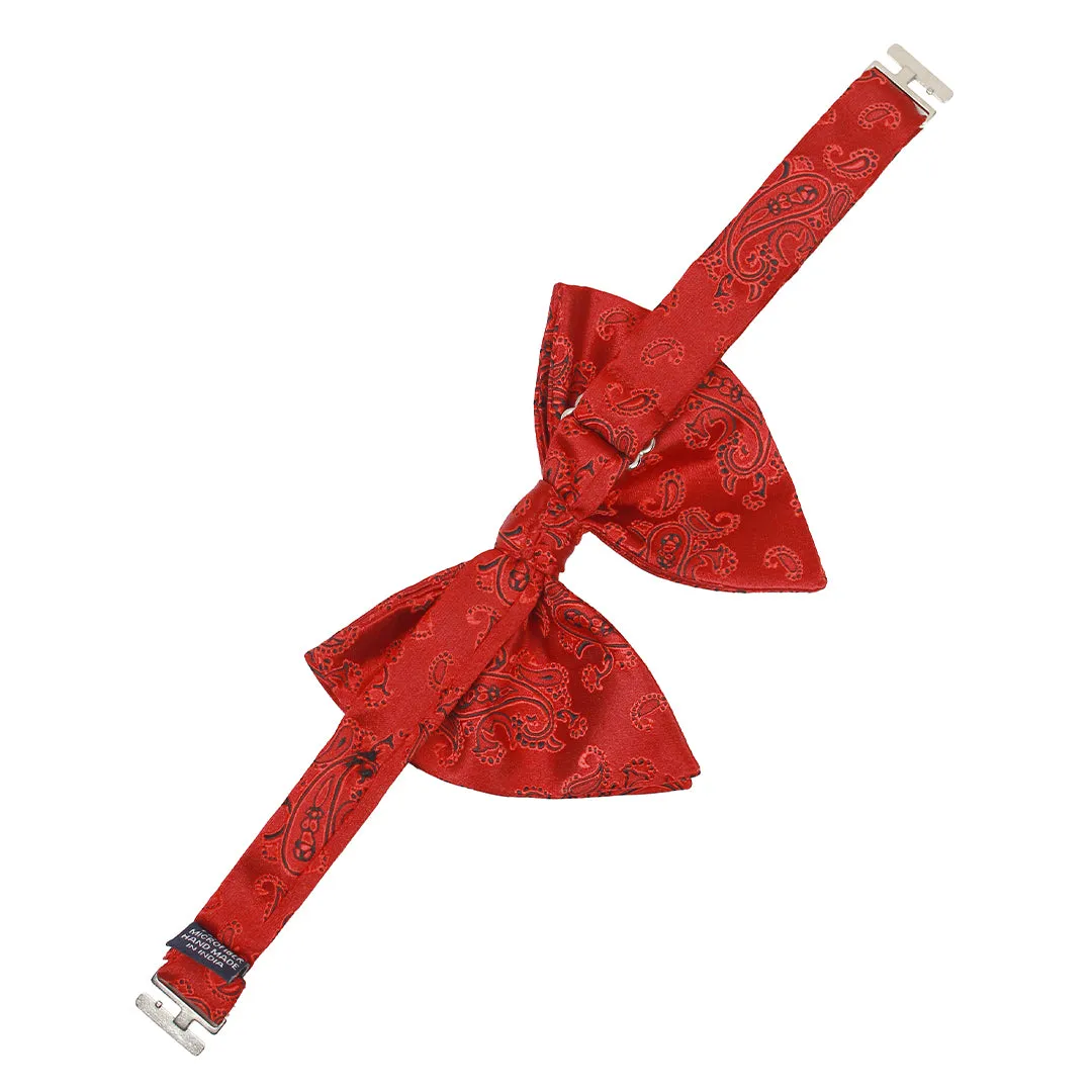 Peluche Fab Red Cummerbund, Bow Tie & Pocket Square Set