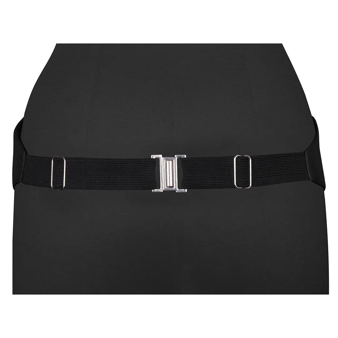 Peluche Fine Elegance Black Cummerbund, Bow Tie & Pocket Square Set