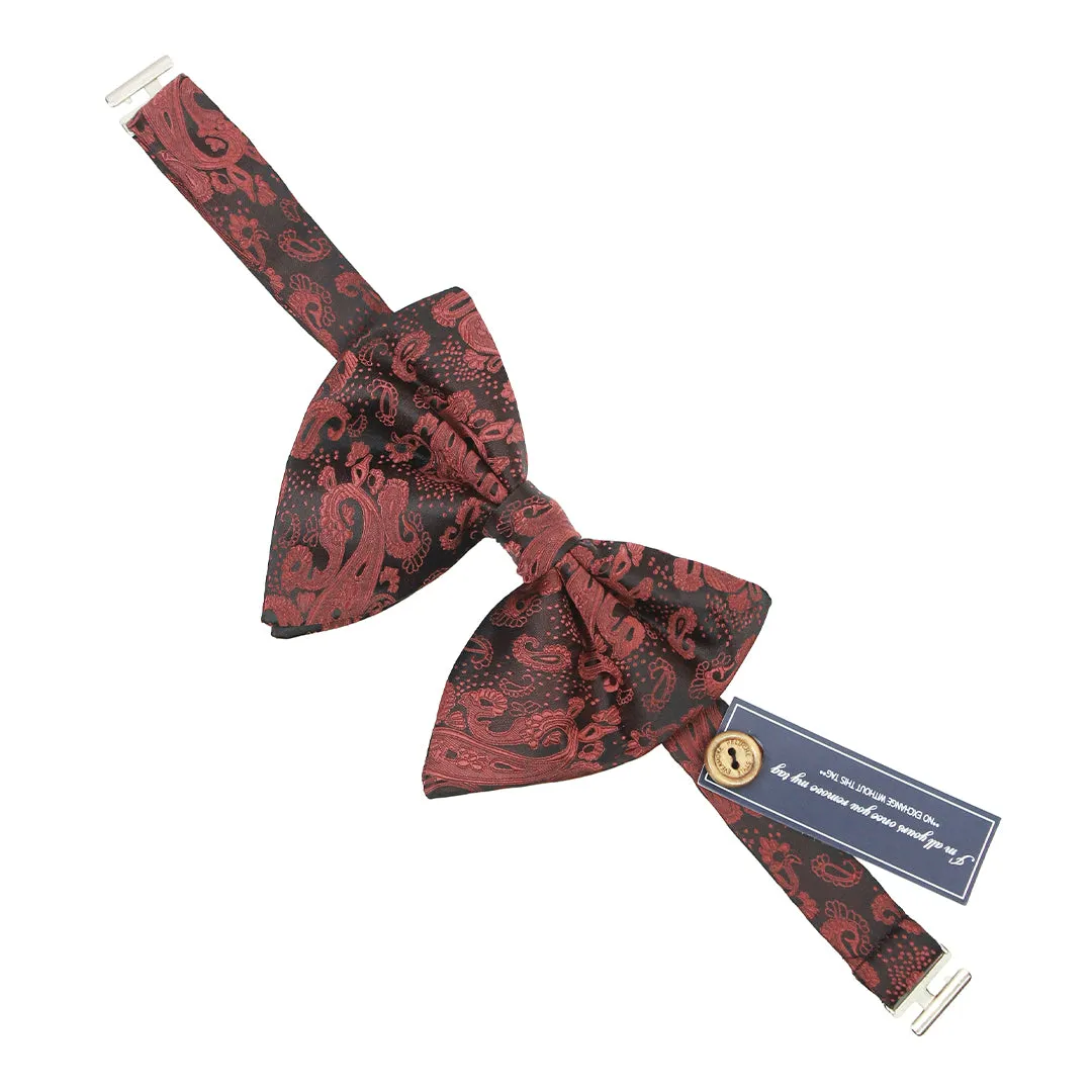 Peluche Fine Elegance Black Cummerbund, Bow Tie & Pocket Square Set