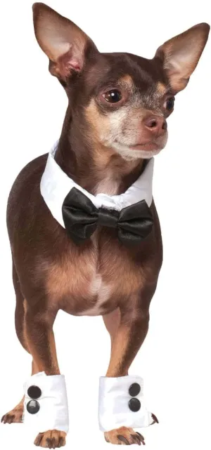 Rubie's Pet Tuxedo Bowtie & Cuff Set Costume