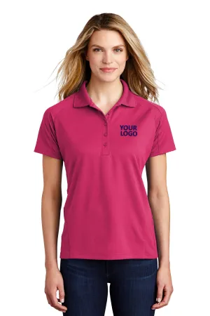 Sport-Tek Ladies Dri-Mesh Customized Pro Polos, Pink Raspberry