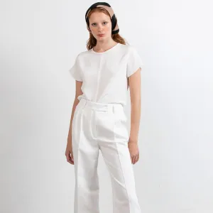 Swipe Pleated Wide Leg Pants Long