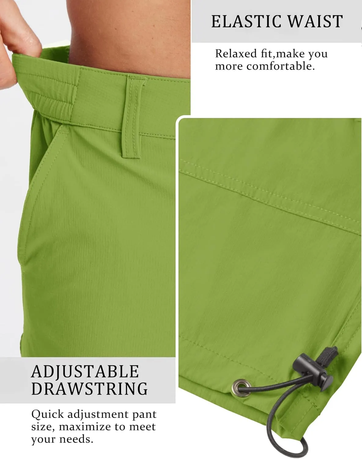 TACVASEN Men's Capri Pants 7 Pockets 3/4 Quick Dry Water Resistant Workout Hiking Summer Long Cargo Shorts Below Knee