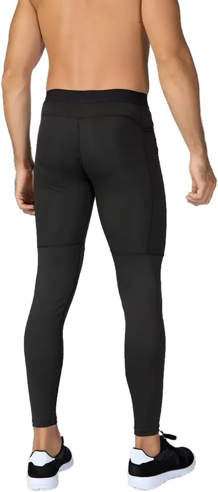 TopTie Men's Compression Pants Zipper Pocket Baselayer Sports Tights Leggings