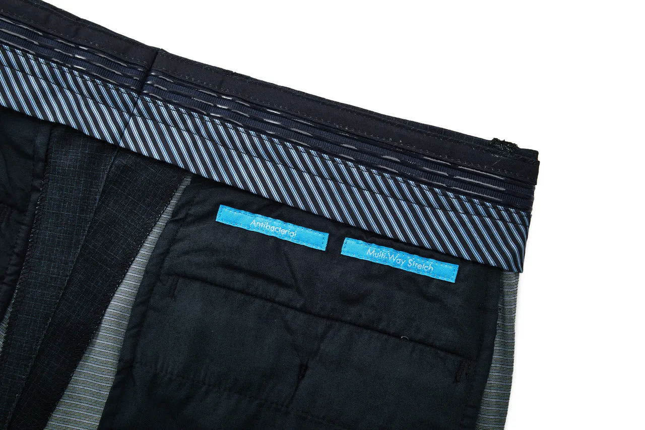 Ultra Soft Multi-Way Stretch Pattern Formal Pants in Elastic Smart Fit