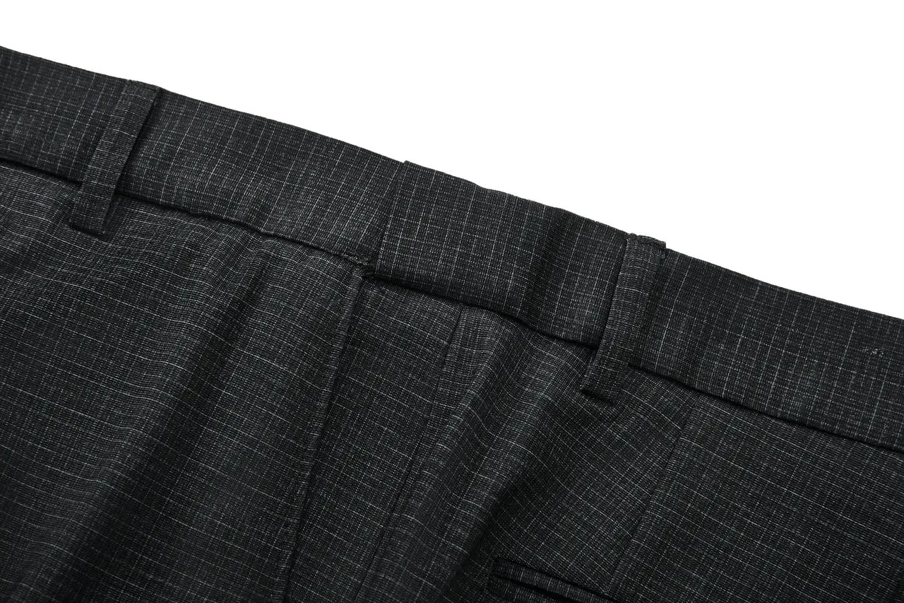 Ultra Soft Multi-Way Stretch Pattern Formal Pants in Elastic Smart Fit