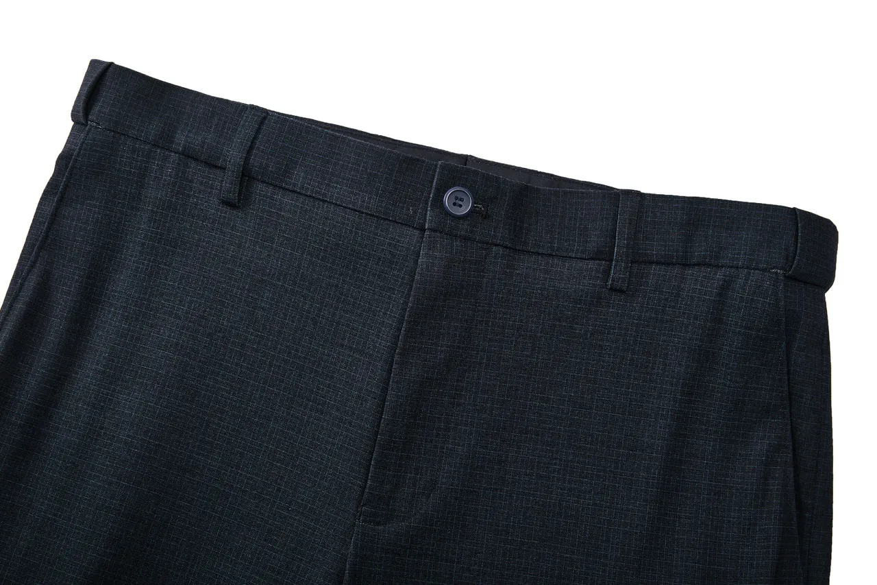 Ultra Soft Multi-Way Stretch Pattern Formal Pants in Elastic Smart Fit