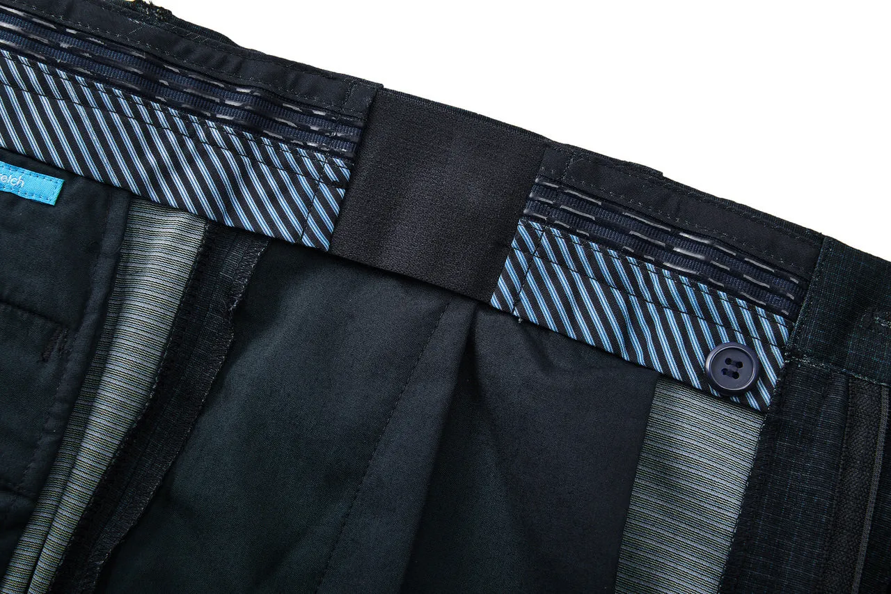 Ultra Soft Multi-Way Stretch Pattern Formal Pants in Elastic Smart Fit