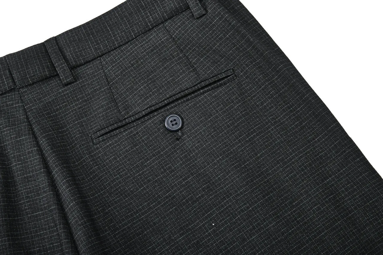 Ultra Soft Multi-Way Stretch Pattern Formal Pants in Elastic Smart Fit