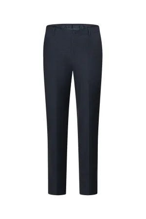 Ultra Soft Multi-Way Stretch Pattern Formal Pants in Elastic Smart Fit
