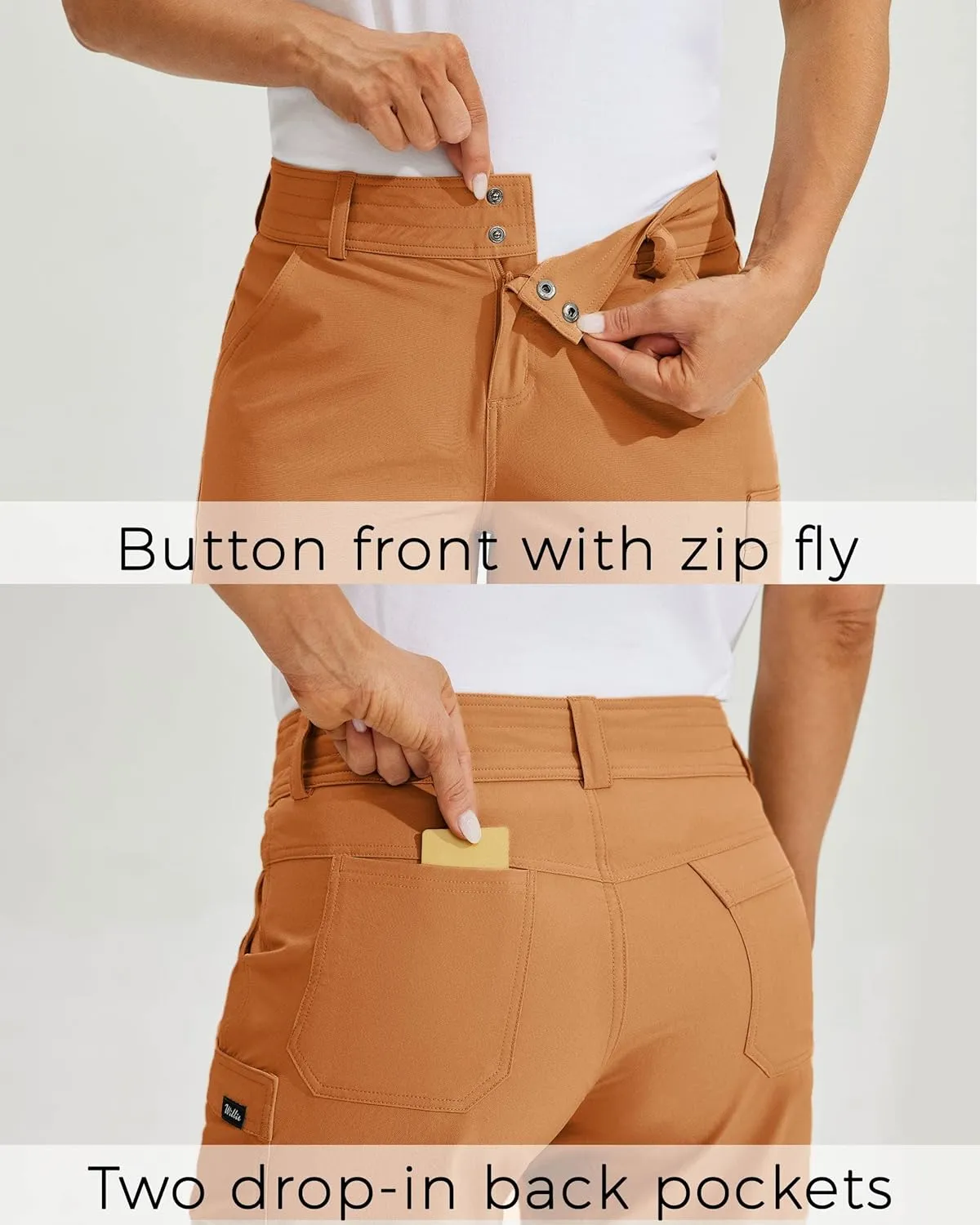 Willit Women's Golf Cargo Shorts Quick Dry Hiking Athletic Casual Summer Shorts with Pockets 5"